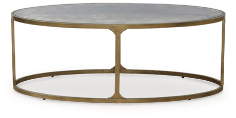 Korajane Antique Gold Coffee Table from Ashley - Luna Furniture