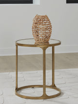 Korajane Antique Gold End Table from Ashley - Luna Furniture
