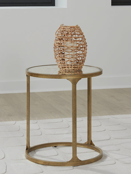 Korajane Antique Gold End Table from Ashley - Luna Furniture