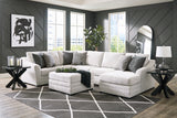 Koralynn 3-Piece Sectional with Ottoman in Stone from Ashley - Luna Furniture