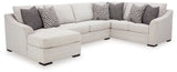 Koralynn 3-Piece Sectional with Ottoman in Stone from Ashley - Luna Furniture