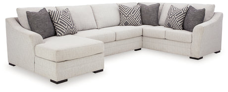 Koralynn 3-Piece Sectional with Ottoman in Stone from Ashley - Luna Furniture