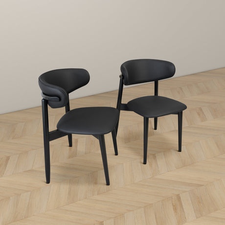 Korbin Dining Chair (Black PU) from Ashcroft Furniture - Luna Furniture