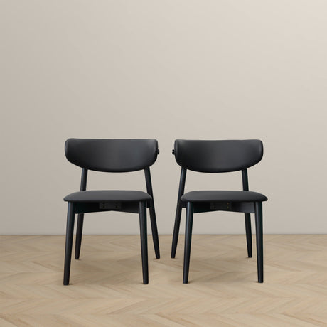Korbin Dining Chair (Black PU) from Ashcroft Furniture - Luna Furniture