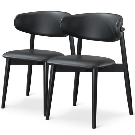 Korbin Dining Chair (Black PU) from Ashcroft Furniture - Luna Furniture