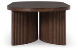 Korestone Dark Brown Coffee Table from Ashley - Luna Furniture