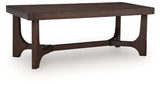Korestone Dark Brown Coffee Table from Ashley Furniture - Luna Furniture