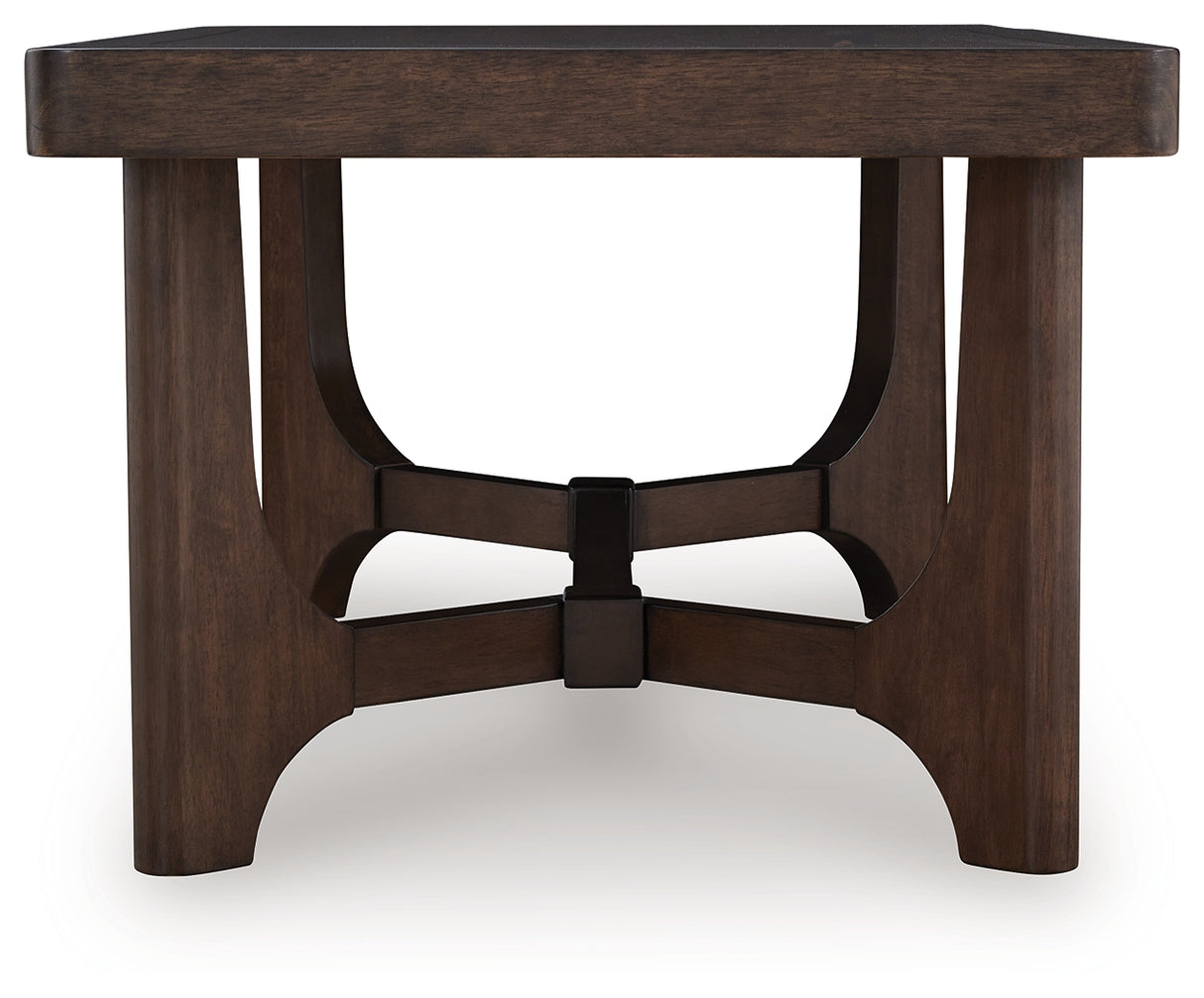 Korestone Dark Brown Coffee Table from Ashley Furniture - Luna Furniture