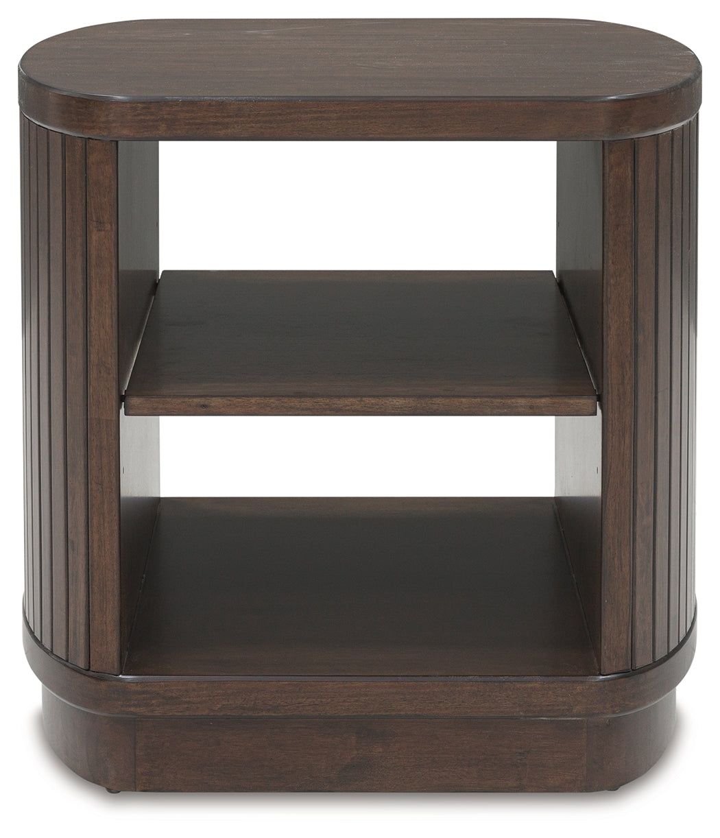 Korestone Dark Brown End Table from Ashley - Luna Furniture