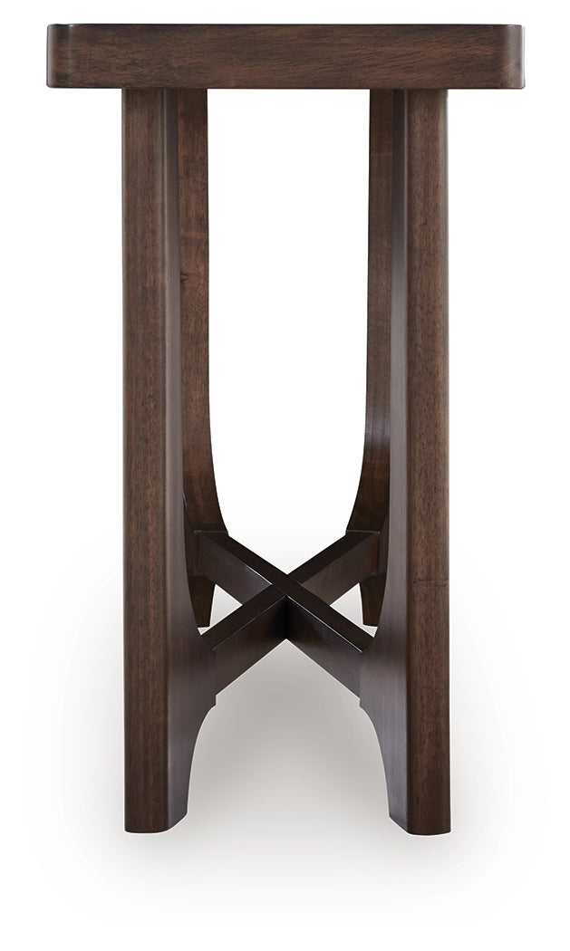 Korestone Dark Brown Sofa Table from Ashley Furniture - Luna Furniture