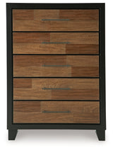 Kraeburn Brown/Black Chest of Drawers from Ashley - Luna Furniture