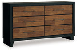 Kraeburn Brown/Black Dresser from Ashley - Luna Furniture