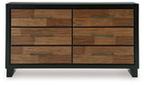 Kraeburn Brown/Black Dresser from Ashley - Luna Furniture