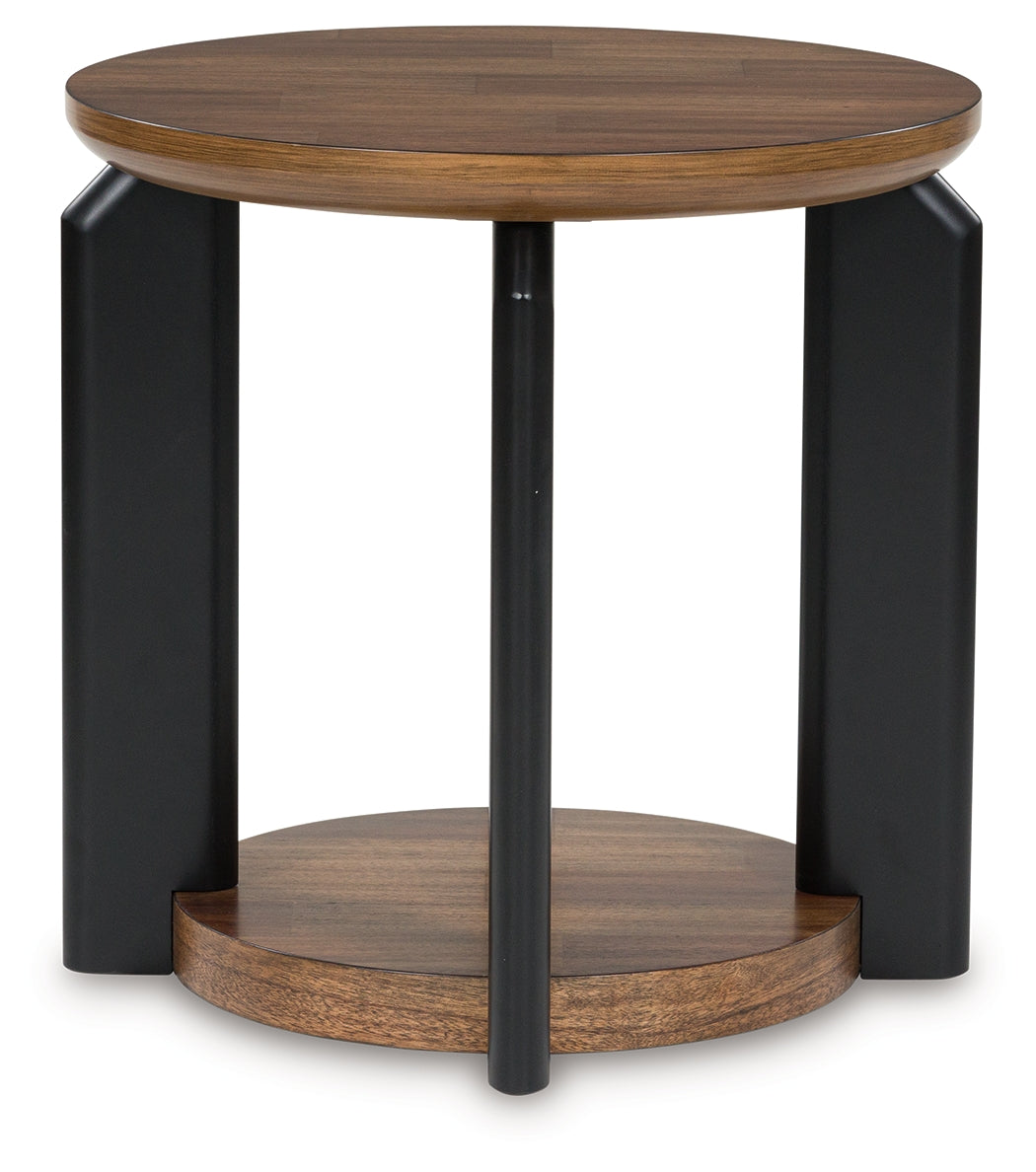 Kraeburn Brown/Black End Table from Ashley Furniture - Luna Furniture