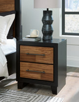 Kraeburn Brown/Black Nightstand from Ashley - Luna Furniture