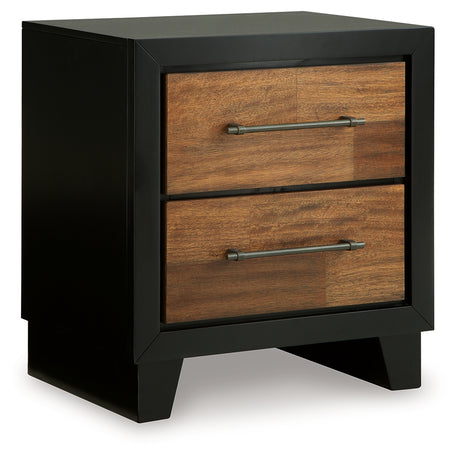 Kraeburn Brown/Black Nightstand from Ashley - Luna Furniture