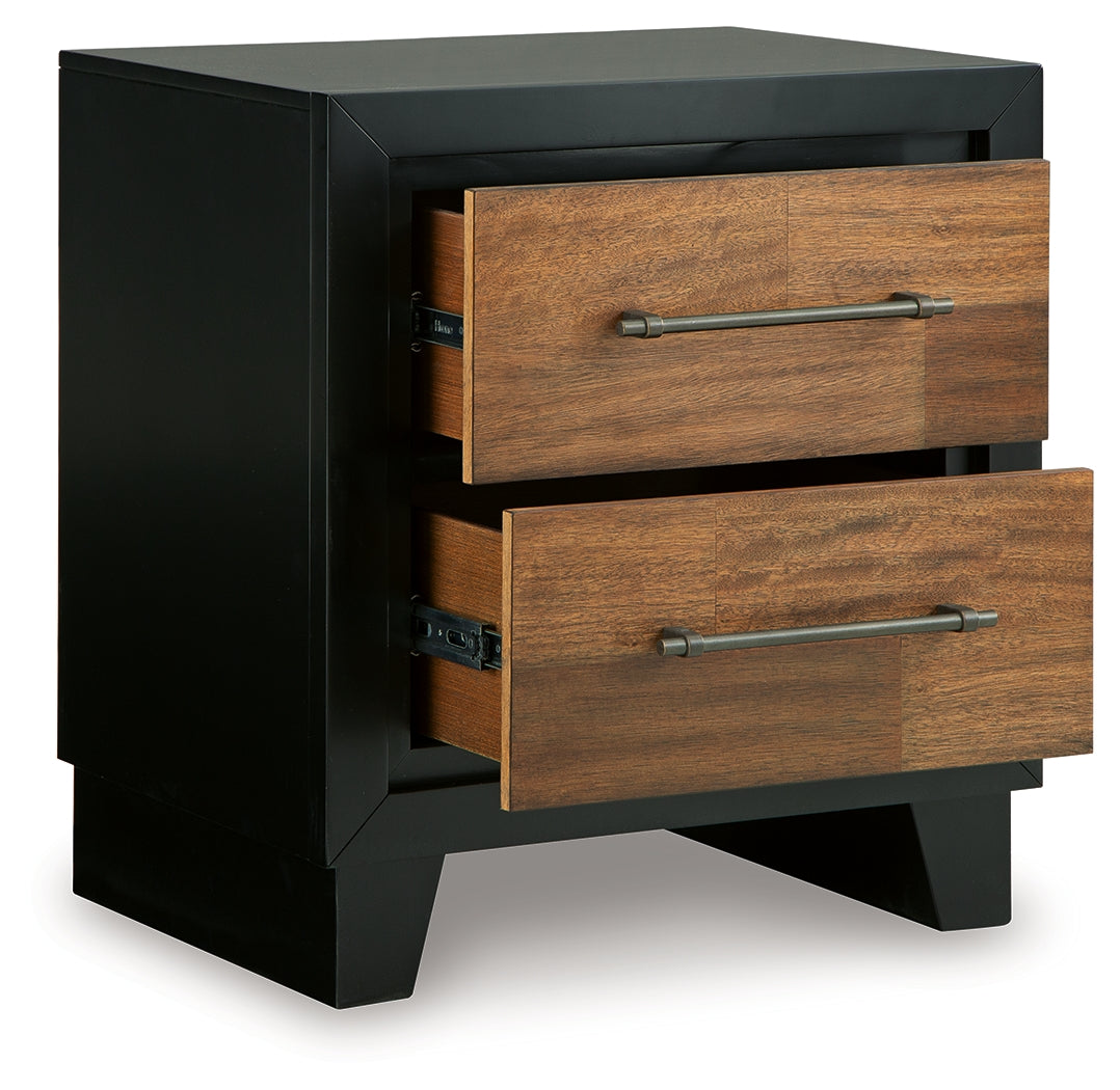 Kraeburn Brown/Black Nightstand – Luna Furniture