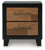 Kraeburn Brown/Black Nightstand from Ashley - Luna Furniture