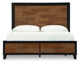 Kraeburn Brown/Black King Storage Panel Bed from Ashley - Luna Furniture