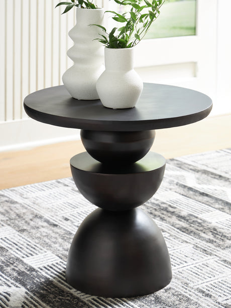 Kurtson Bronze Finish Accent Table from Ashley - Luna Furniture
