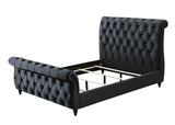Kyrie Black King Upholstered Bed from Crown Mark - Luna Furniture