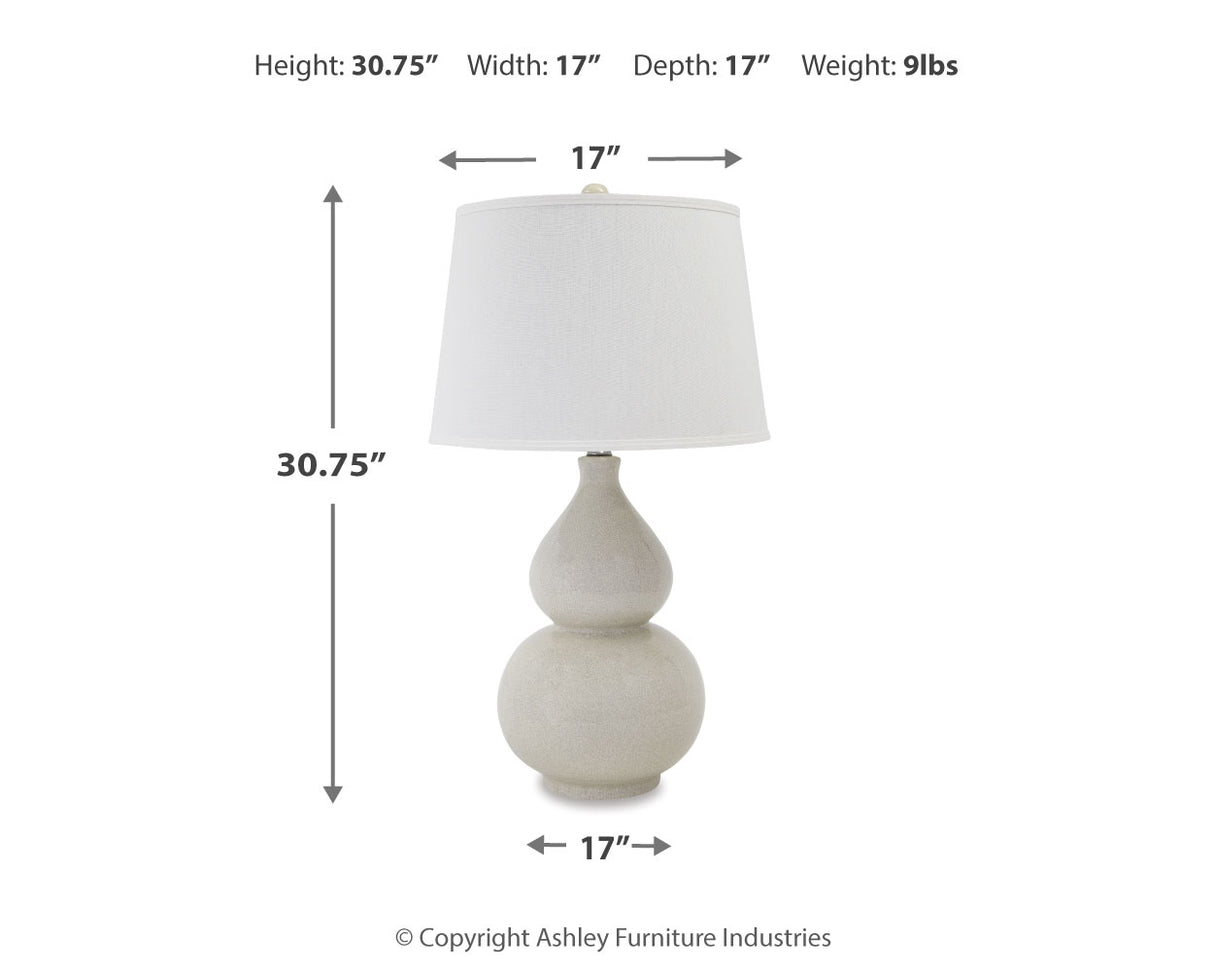 Saffi Cream Table Lamp from Ashley - Luna Furniture