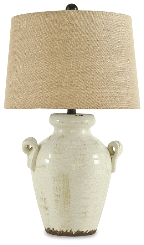Emelda Cream Table Lamp from Ashley - Luna Furniture