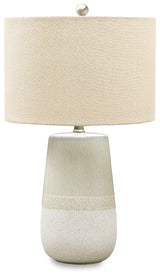 Shavon Beige/White Table Lamp from Ashley - Luna Furniture