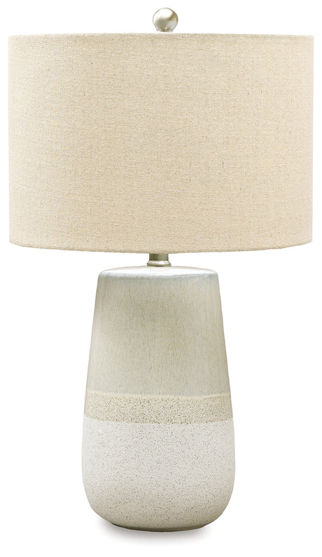 Shavon Beige/White Table Lamp from Ashley - Luna Furniture
