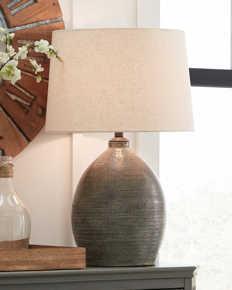 Joyelle Gray Table Lamp from Ashley - Luna Furniture