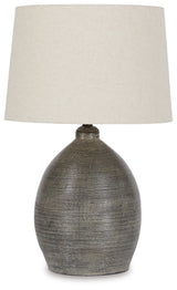Joyelle Gray Table Lamp from Ashley - Luna Furniture