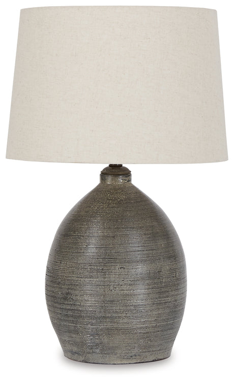 Joyelle Gray Table Lamp from Ashley - Luna Furniture