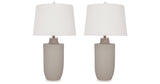 Cylener 2-Piece Table Lamp Set in Off White from Ashley - Luna Furniture