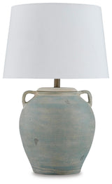 Shawburg Antique Green 2-Piece Table Lamp Set from Ashley Furniture - Luna Furniture