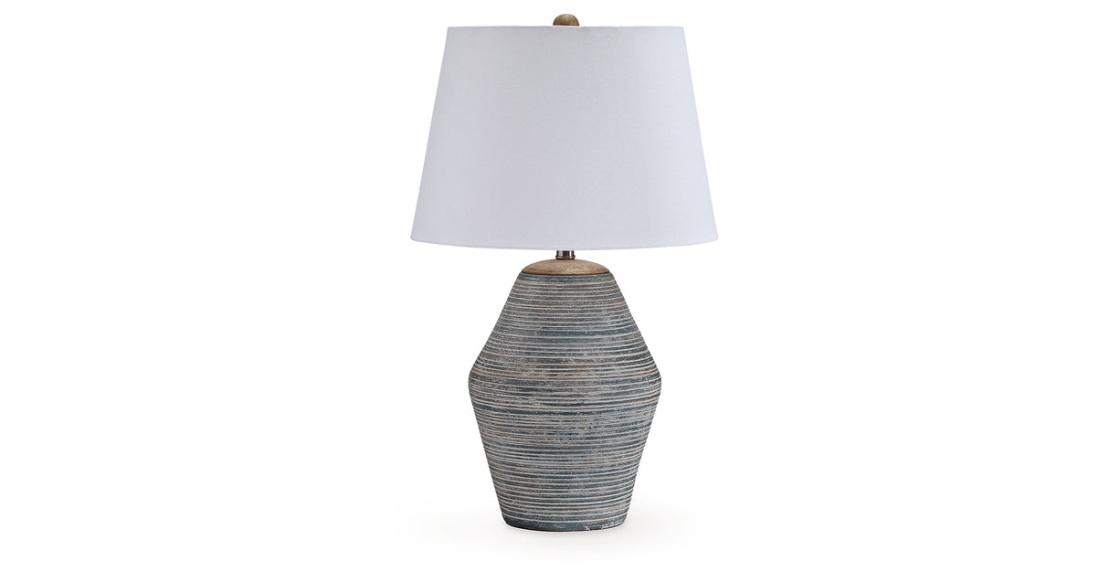 Lawrock Antique Blue Table Lamp from Ashley Furniture - Luna Furniture