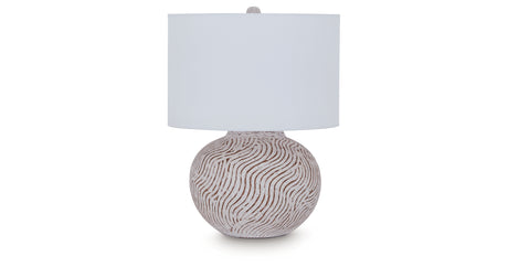 Vien Distressed White Table Lamp from Ashley Furniture - Luna Furniture