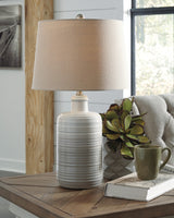 Marnina Taupe Table Lamp from Ashley - Luna Furniture