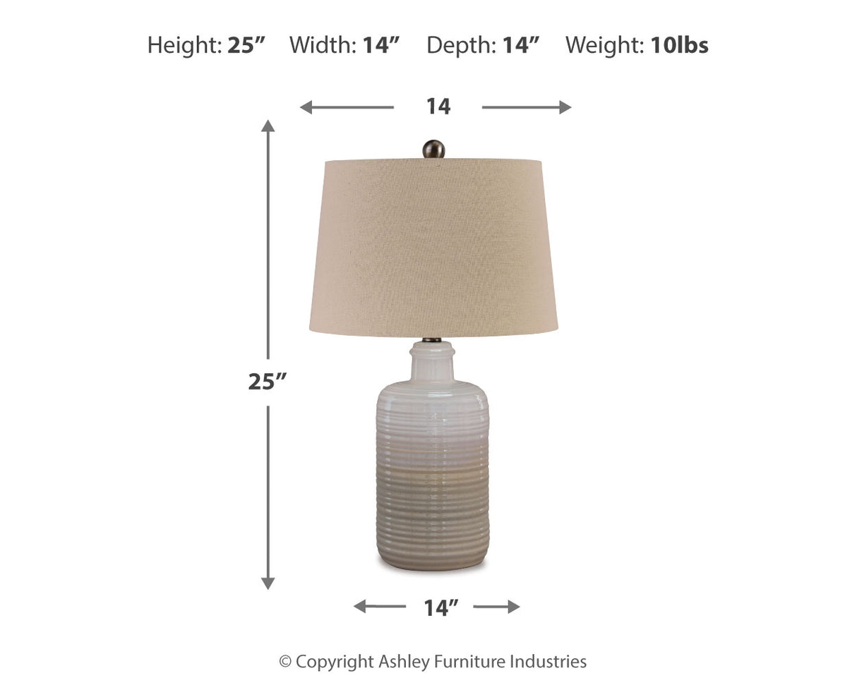 Marnina Taupe Table Lamp from Ashley - Luna Furniture