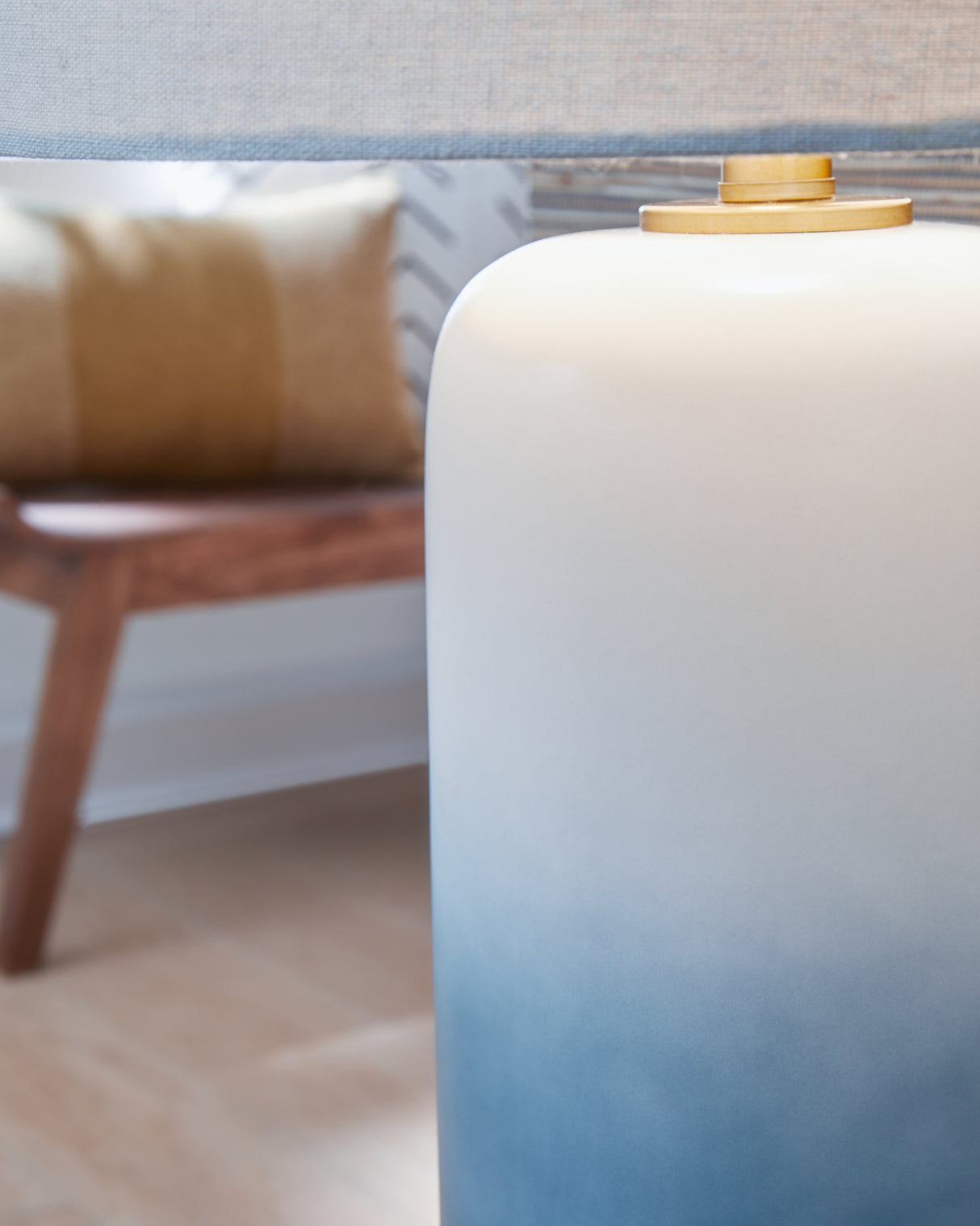 Lemrich White/Teal Table Lamp from Ashley - Luna Furniture