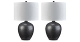 Ladstow 2-Piece Table Lamp Set in Black from Ashley Furniture - Luna Furniture
