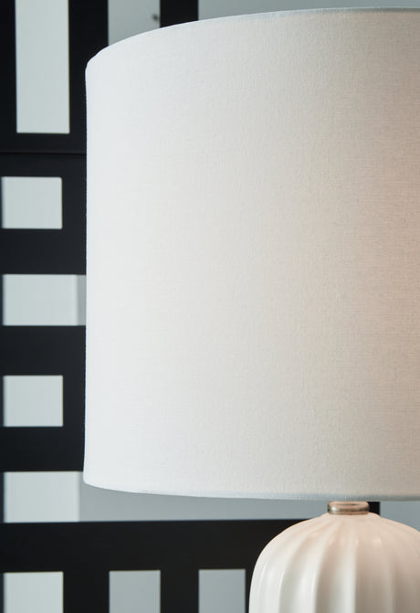 Clarkland White Table Lamp from Ashley Furniture - Luna Furniture