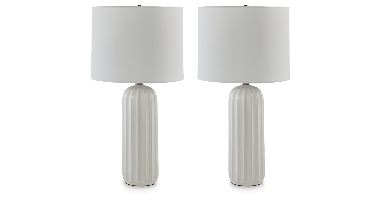 Clarkland White Table Lamp from Ashley - Luna Furniture