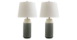 Afener Blue/Beige Table Lamp from Ashley - Luna Furniture