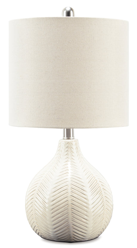Rainermen Off White 2-Piece Table Lamp Set from Ashley Furniture - Luna Furniture