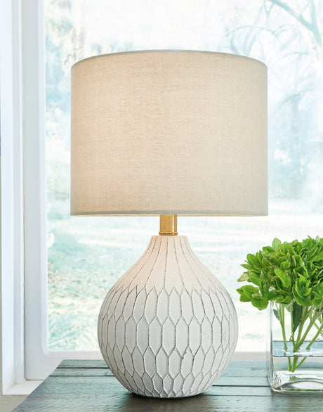 Wardmont 2-Piece Table Lamp Set in White from Ashley Furniture - Luna Furniture