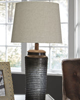 Norbert Gray Table Lamp from Ashley - Luna Furniture