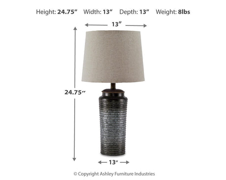 Norbert Gray Table Lamp from Ashley Furniture - Luna Furniture