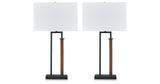 Voslen Black/Brown Table Lamp from Ashley Furniture - Luna Furniture