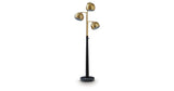 Sorcha Gold Finish/Black Floor Lamp from Ashley Furniture - Luna Furniture