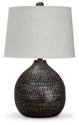 Maire Black/Gold Finish Table Lamp from Ashley Furniture - Luna Furniture